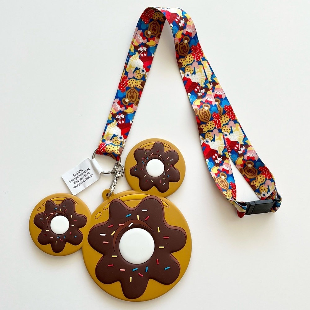 NEW Disney Parks Donut Sweet Treats Food Snacks Lanyard ID Badge Card Holder